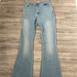 Fashion Nova Light Blue Flare Jeans